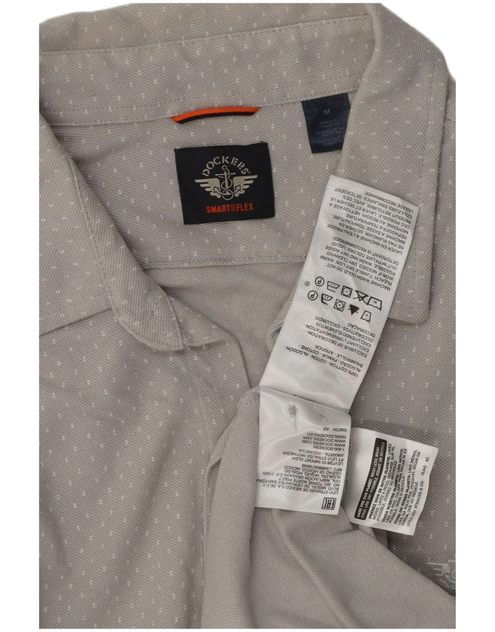 Camicia da uomo Dockers in cotone maculato grigio medio