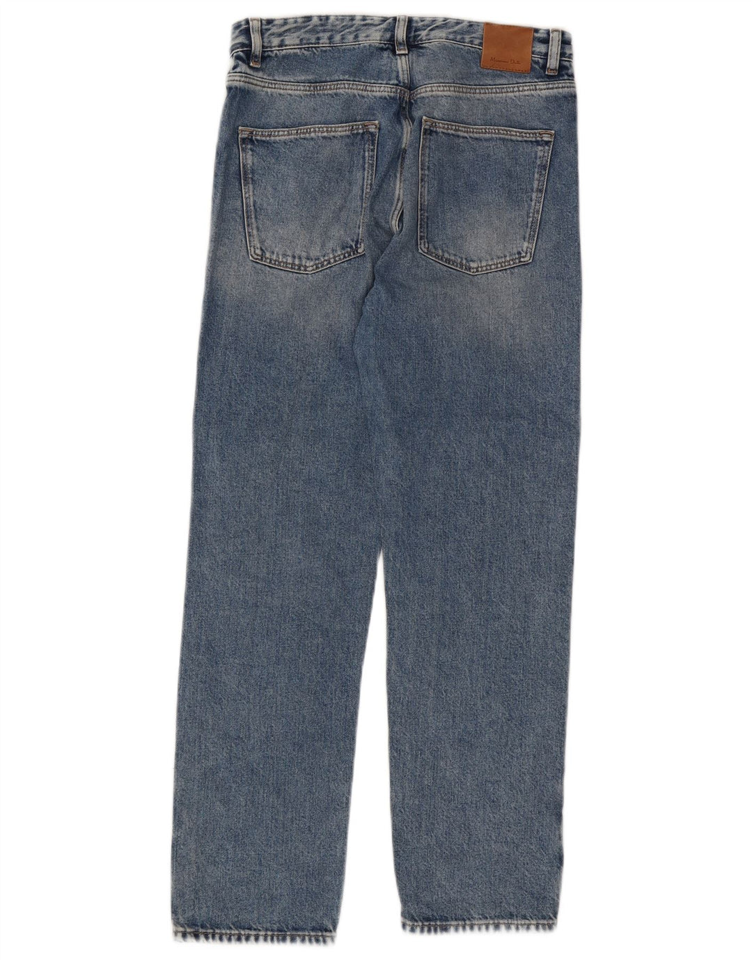 Jeans dritti a vita alta da donna Massimo Dutti EU 38 Small W28 L28 Blu