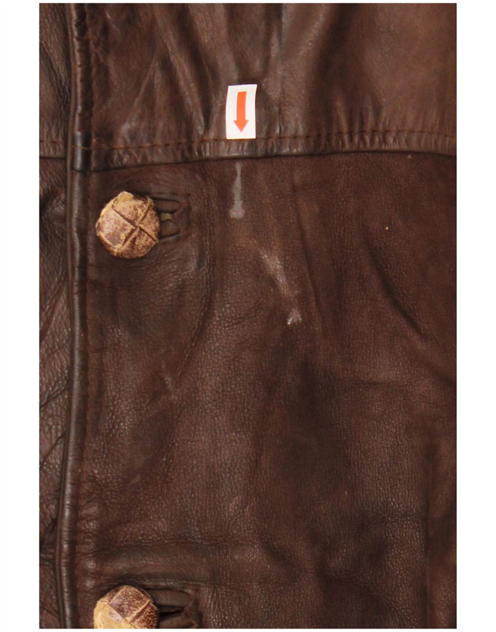 Giacca leggendaria 1957 Giacca in pelle da uomo UK 40 Grande Marrone
