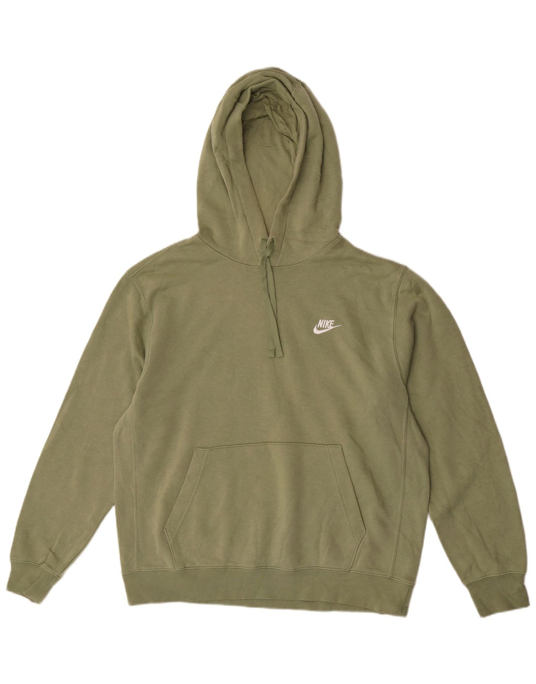 Felpa con cappuccio da uomo Nike Large in cotone verde