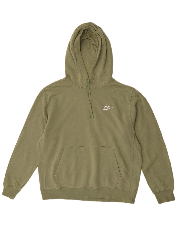 Felpa con cappuccio da uomo Nike Large in cotone verde