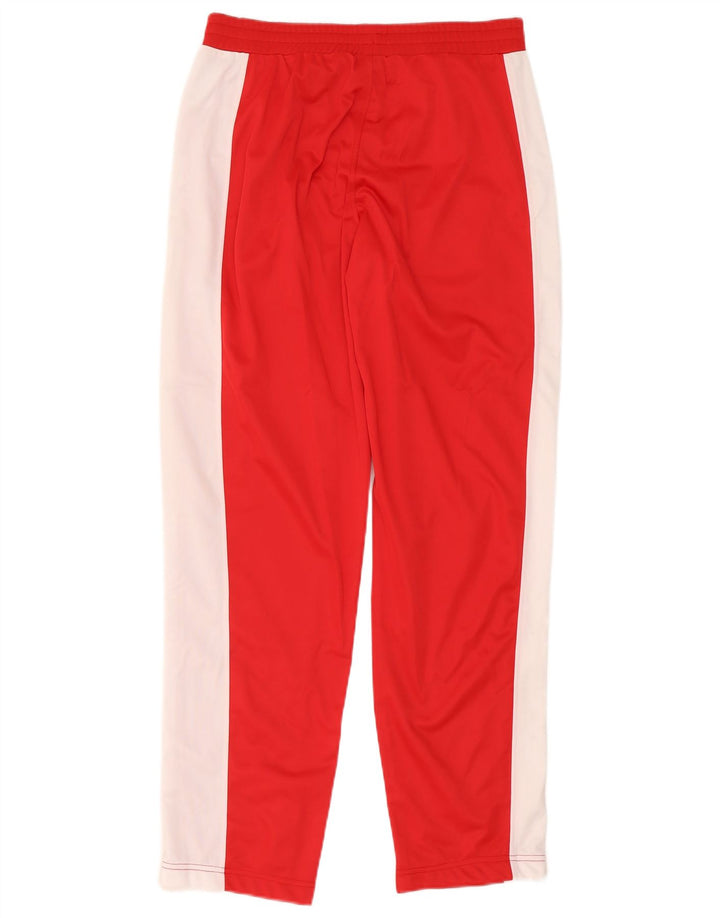 Pantaloni da tuta da uomo Diadora in poliestere color block rosso medio