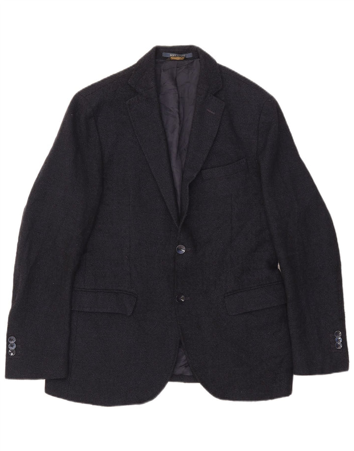 Giacca blazer da uomo a 2 bottoni Massimo Dutti EU 48 media lana blu navy