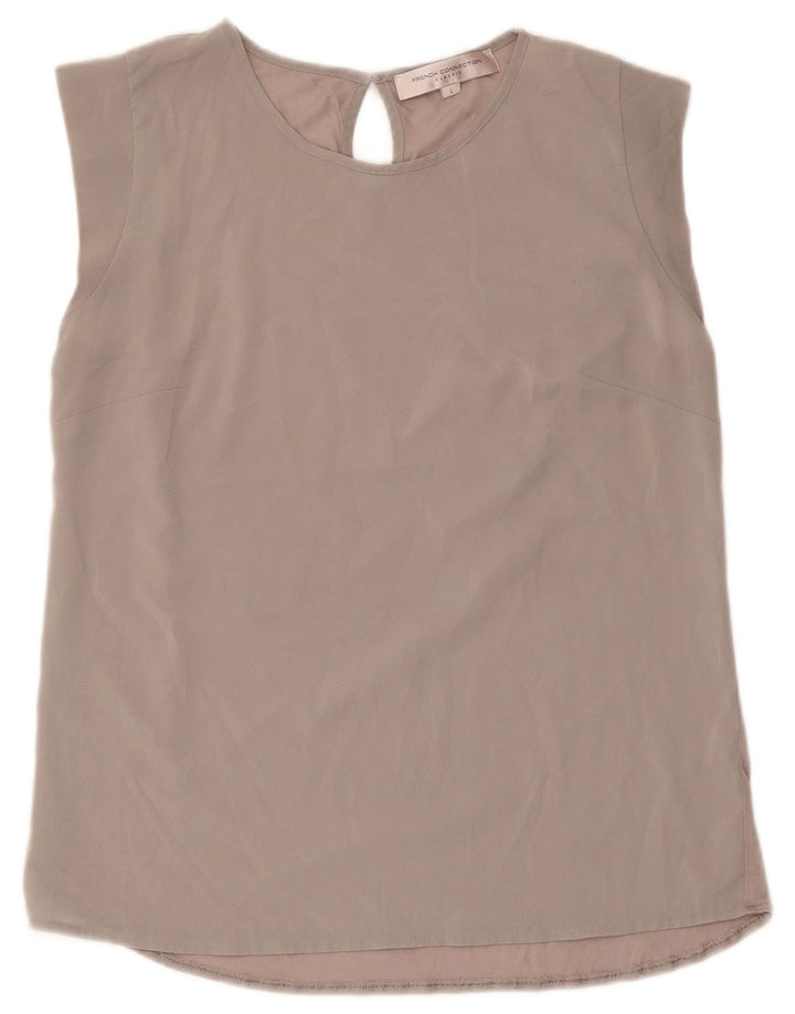 Top camicetta senza maniche da donna French Connection UK 14 grande grigio