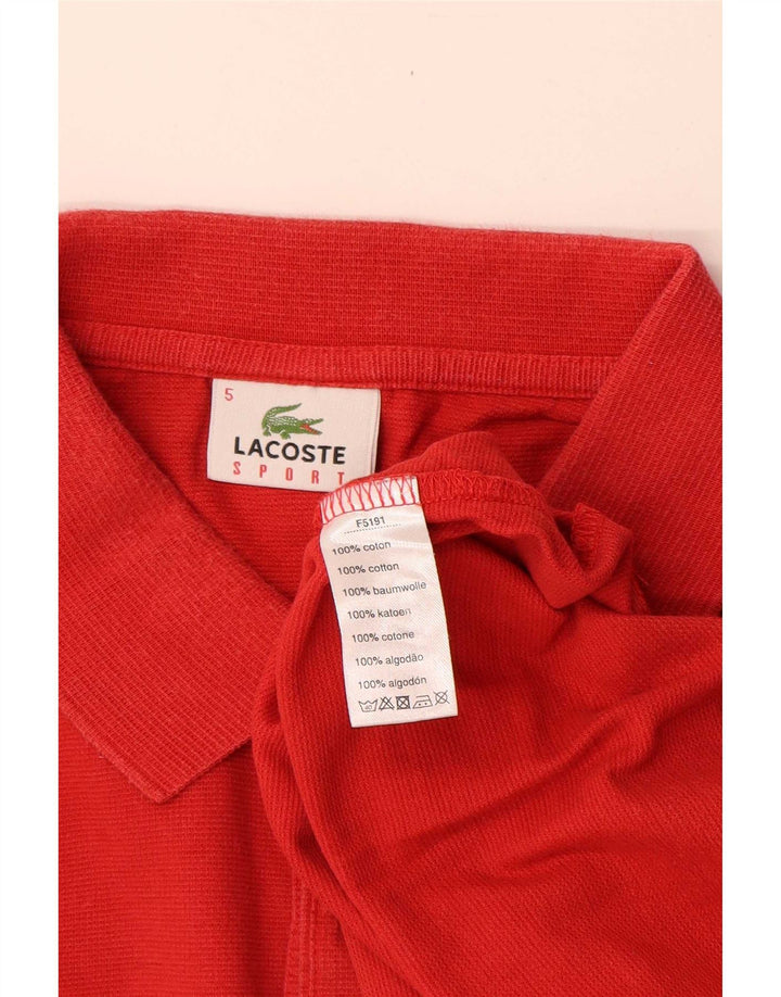 Polo da uomo Lacoste taglia 5 grande in cotone rosso