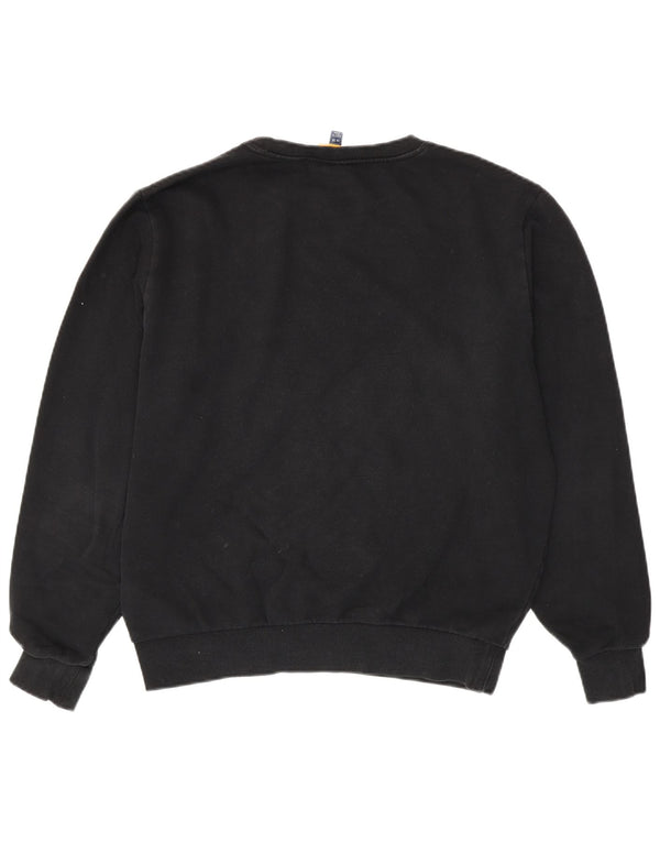 Felpa oversize da donna Ellesse, maglione UK 14, grande cotone nero