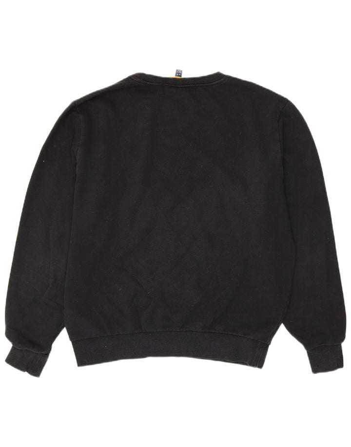 Felpa oversize da donna Ellesse, maglione UK 14, grande cotone nero