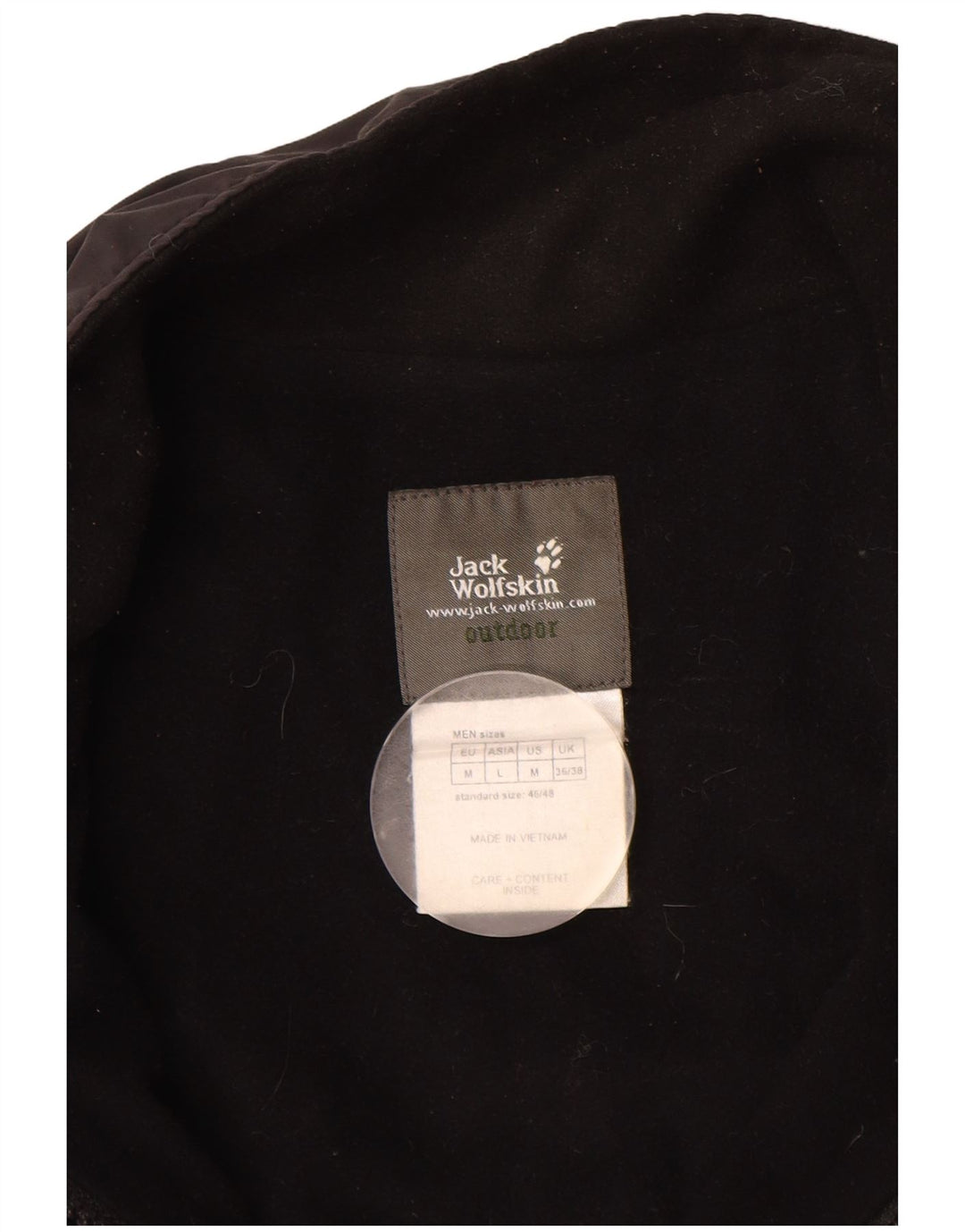 Giacca a vento da uomo Jack Wolfskin UK 36/38 poliestere nero medio