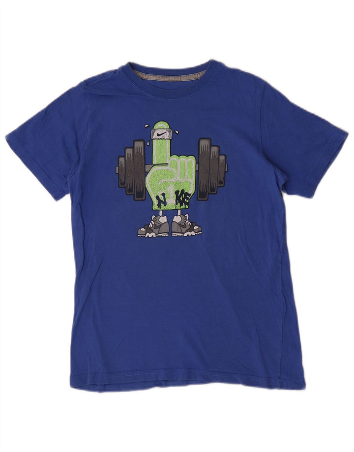 T-shirt grafica Nike per ragazzi, 10-11 anni, blu medio