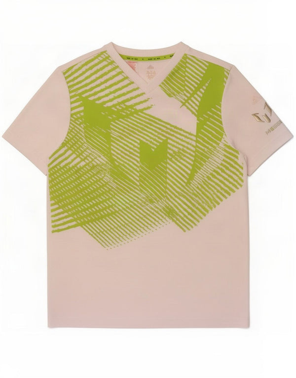 T-shirt grafica Adidas da ragazzo Climalite 13-14 anni in poliestere bianco