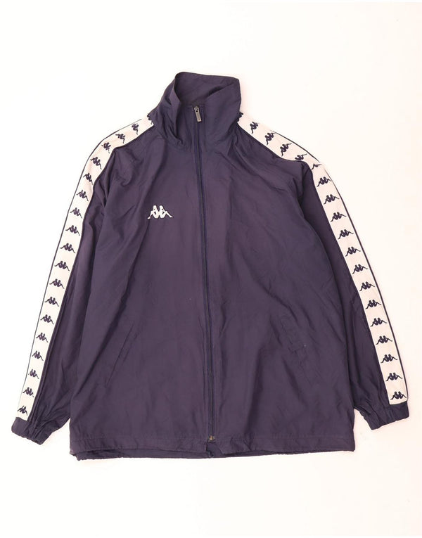 Giacca antipioggia da uomo Kappa UK 42 XL Poliestere color block blu navy