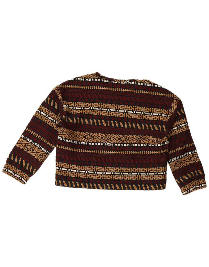 Felpa da donna Zara UK 14 Poliestere a righe multicolore medio