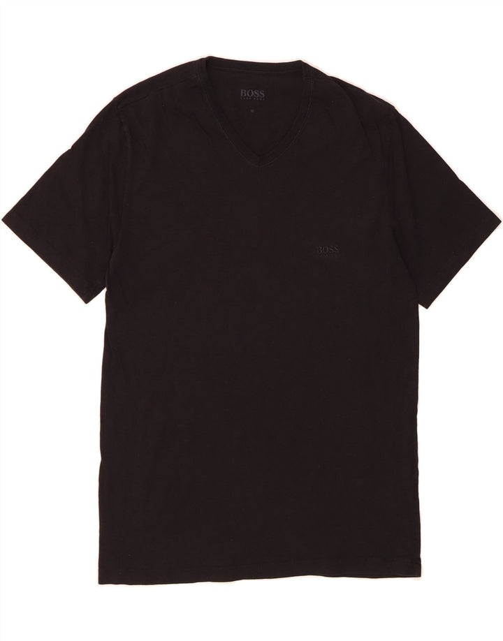 HUGO BOSS Mens T-Shirt Top Medium Black Vintage Hugo Boss and Second-Hand Hugo Boss from Messina Hembry 