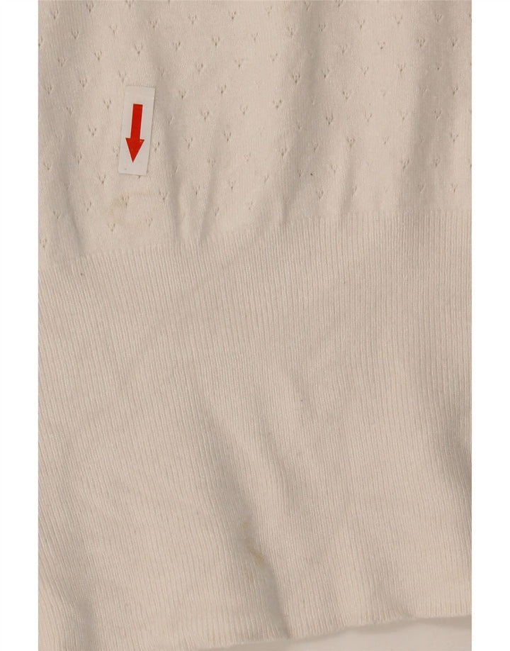 Maglione maglione girocollo da donna Marks & Spencer UK 14 medio bianco sporco