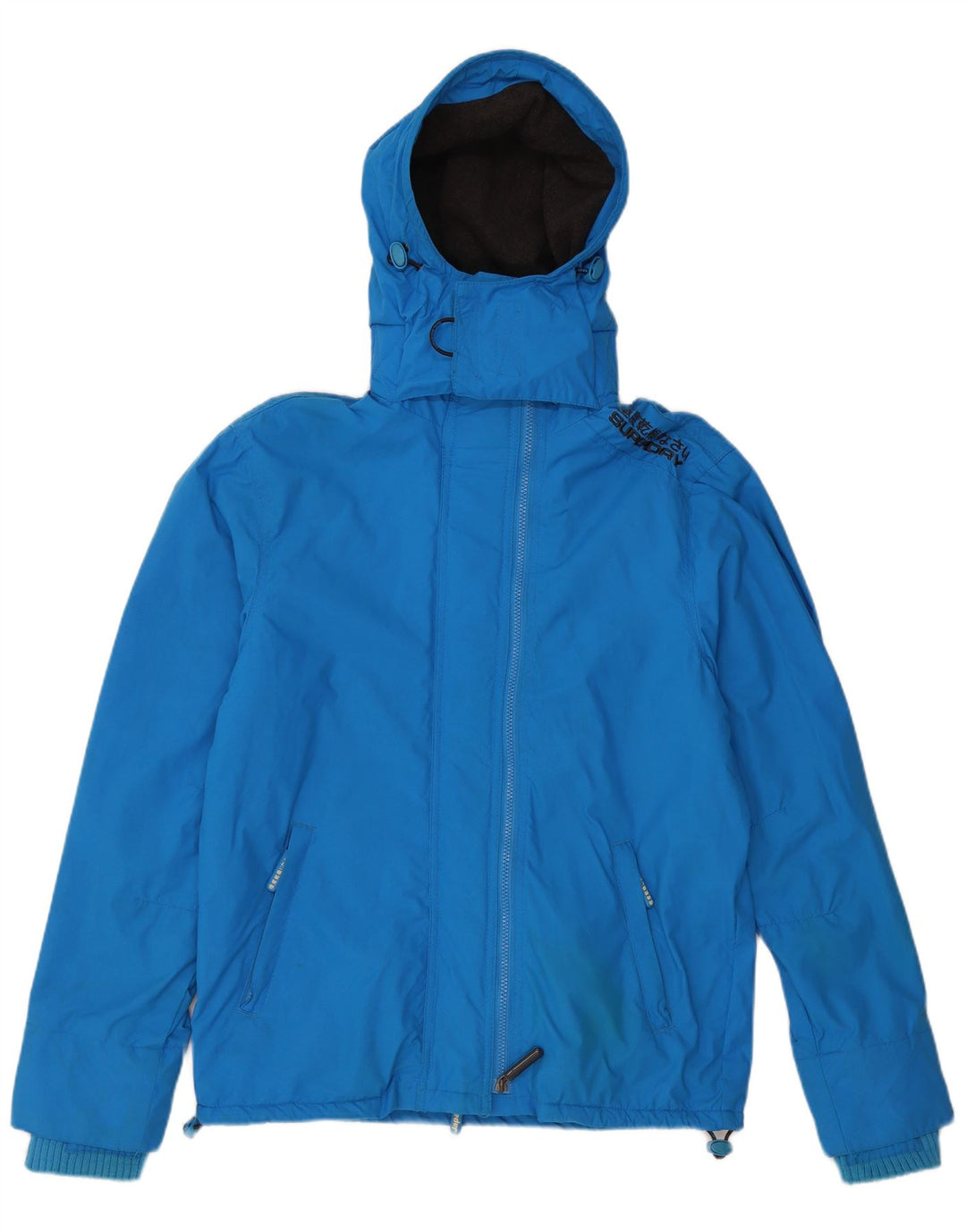 Giacca a vento da uomo con cappuccio The Windcheater SUPERDRY UK 40 grande blu