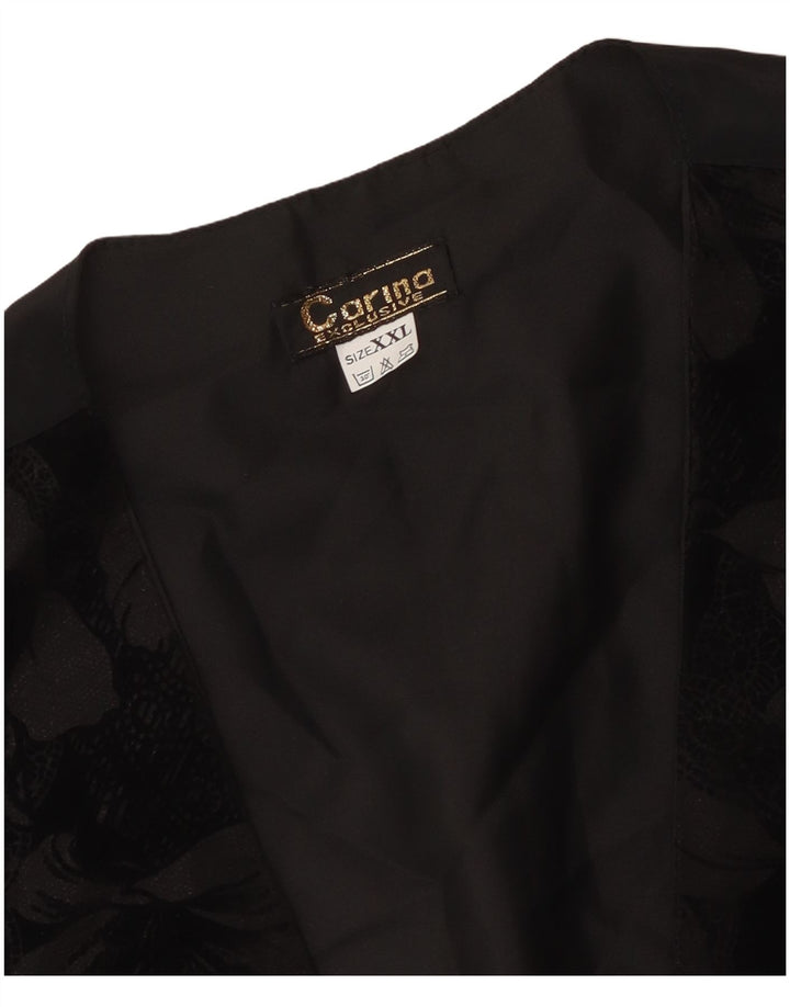 Gilet da donna CARINA UK 20 2XL Nero floreale