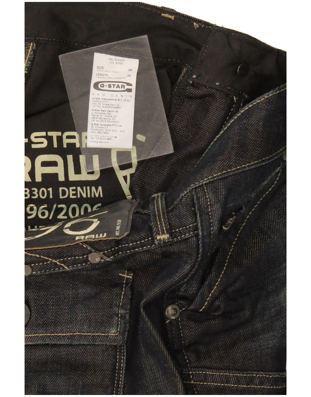 Jeans slim da donna G-Star W28 L32 cotone blu navy