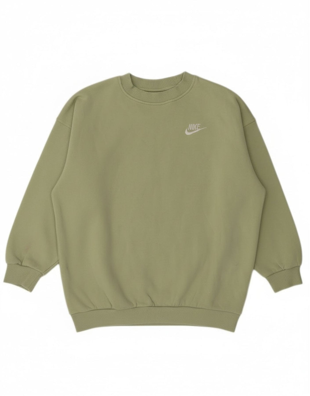 Felpa Maglia Nike Bambina 10-11 Anni Cotone Verde Medio