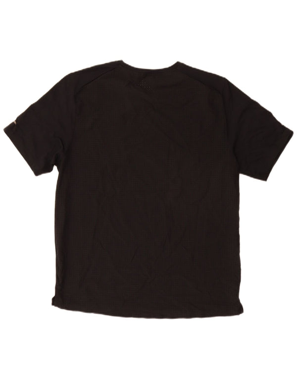 NIKE T-shirt grafica da uomo Dri Fit Top medio nero in poliestere