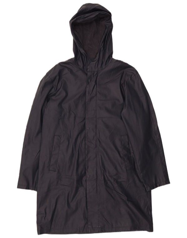 ZARA Giacca a Vento da Uomo con Cappuccio UK 40 Large Blu Navy Poliestere