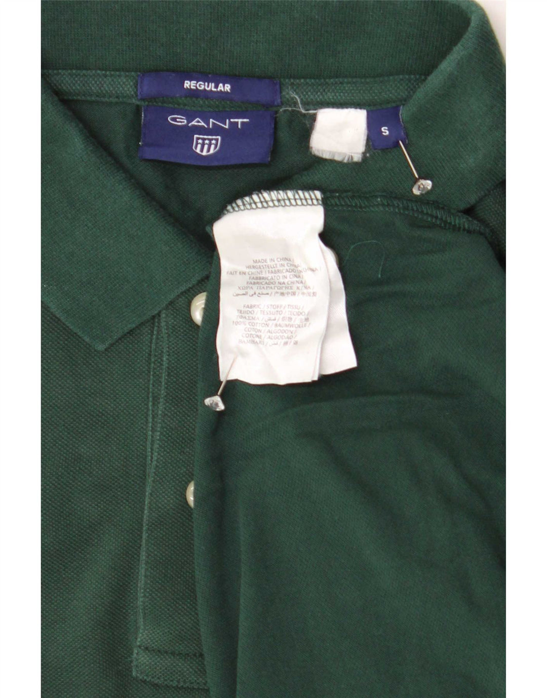 Polo Gant da uomo vestibilità regolare piccola in cotone verde