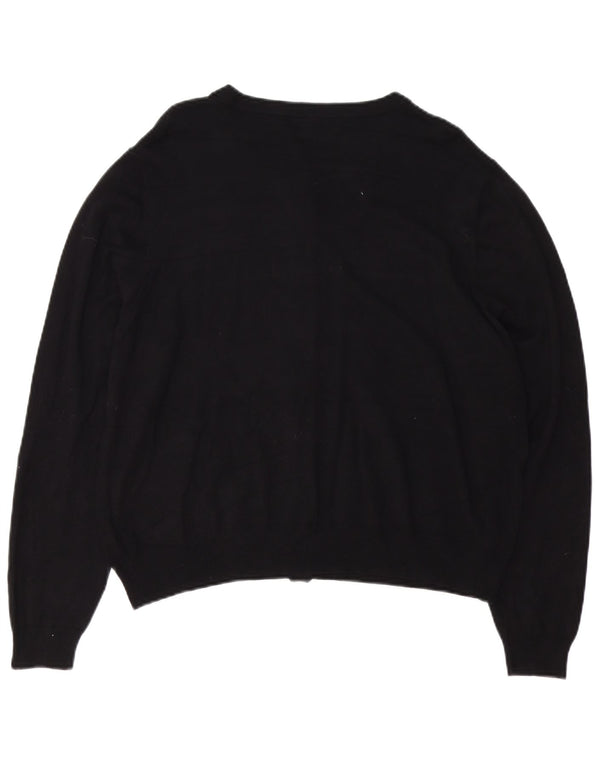 Maglione cardigan da donna Marks & Spencer UK 22 3XL viscosa nera
