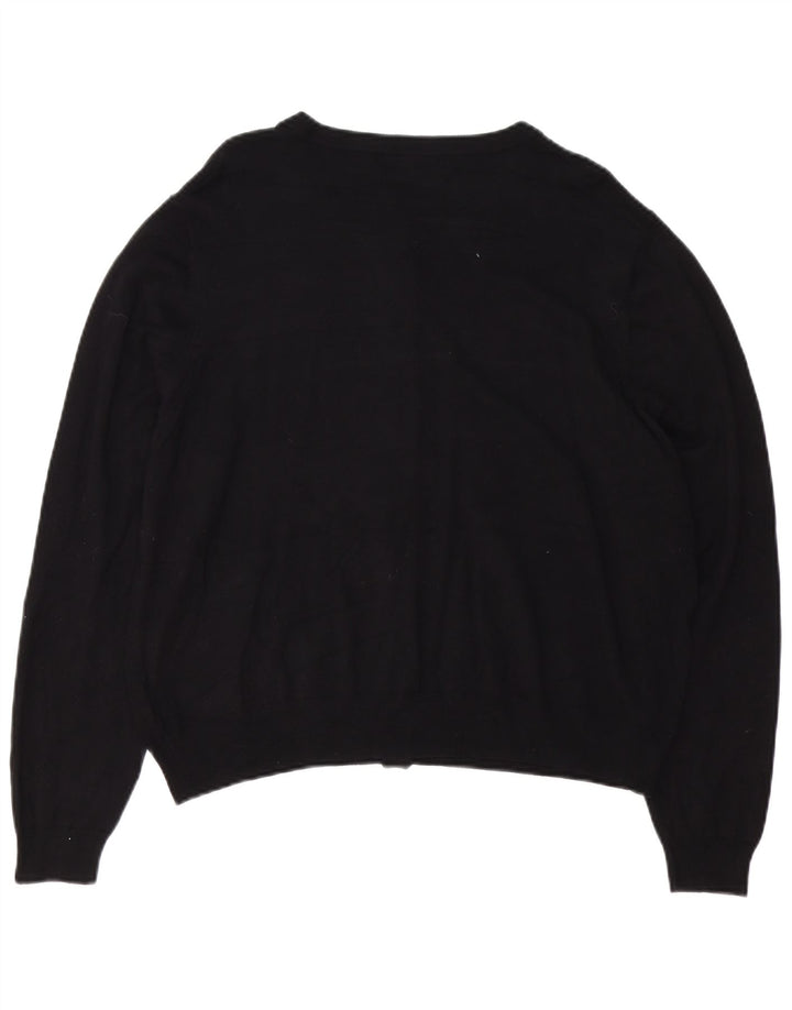 Maglione cardigan da donna Marks & Spencer UK 22 3XL viscosa nera