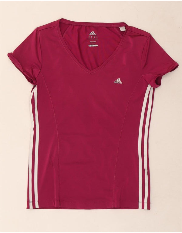 T-shirt Adidas Climacool da donna Top UK 14 poliestere rosa medio