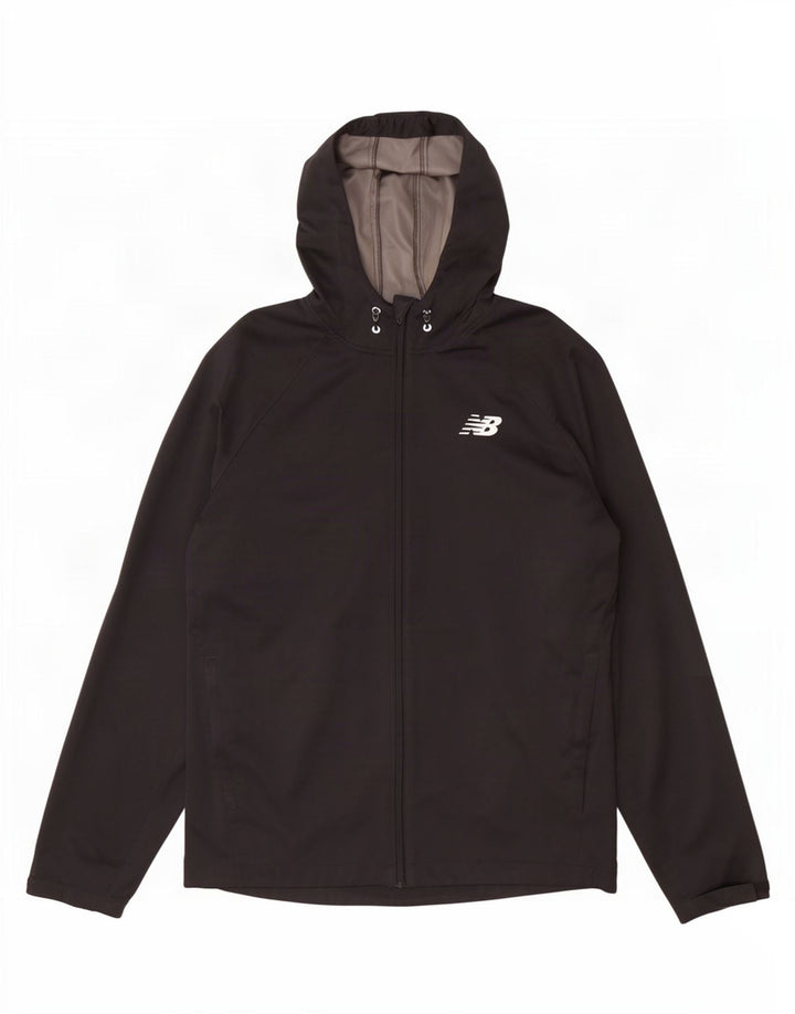 Giacca antipioggia con cappuccio da uomo New Balance UK 38 media nera
