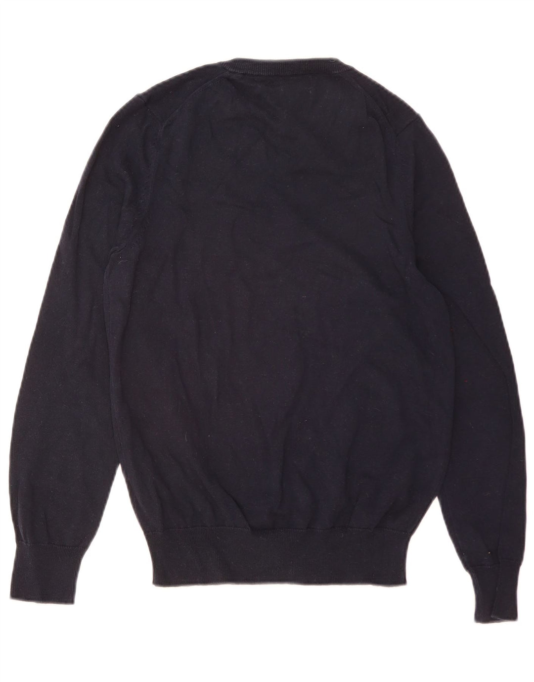 Maglione da uomo con scollo a V Marks & Spencer piccolo in cotone blu navy