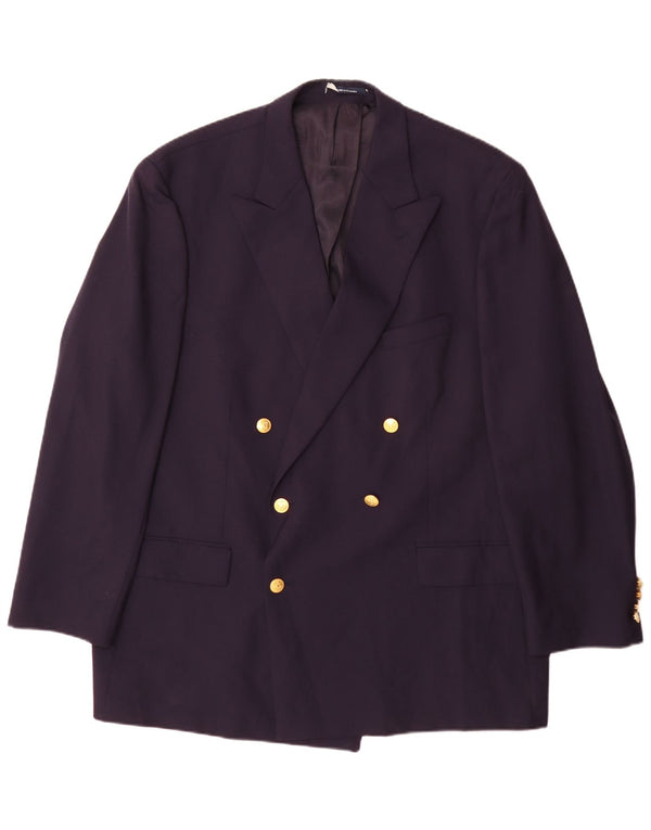 Giacca blazer doppiopetto da uomo Chaps Ralph Lauren UK 42 XL Blu navy