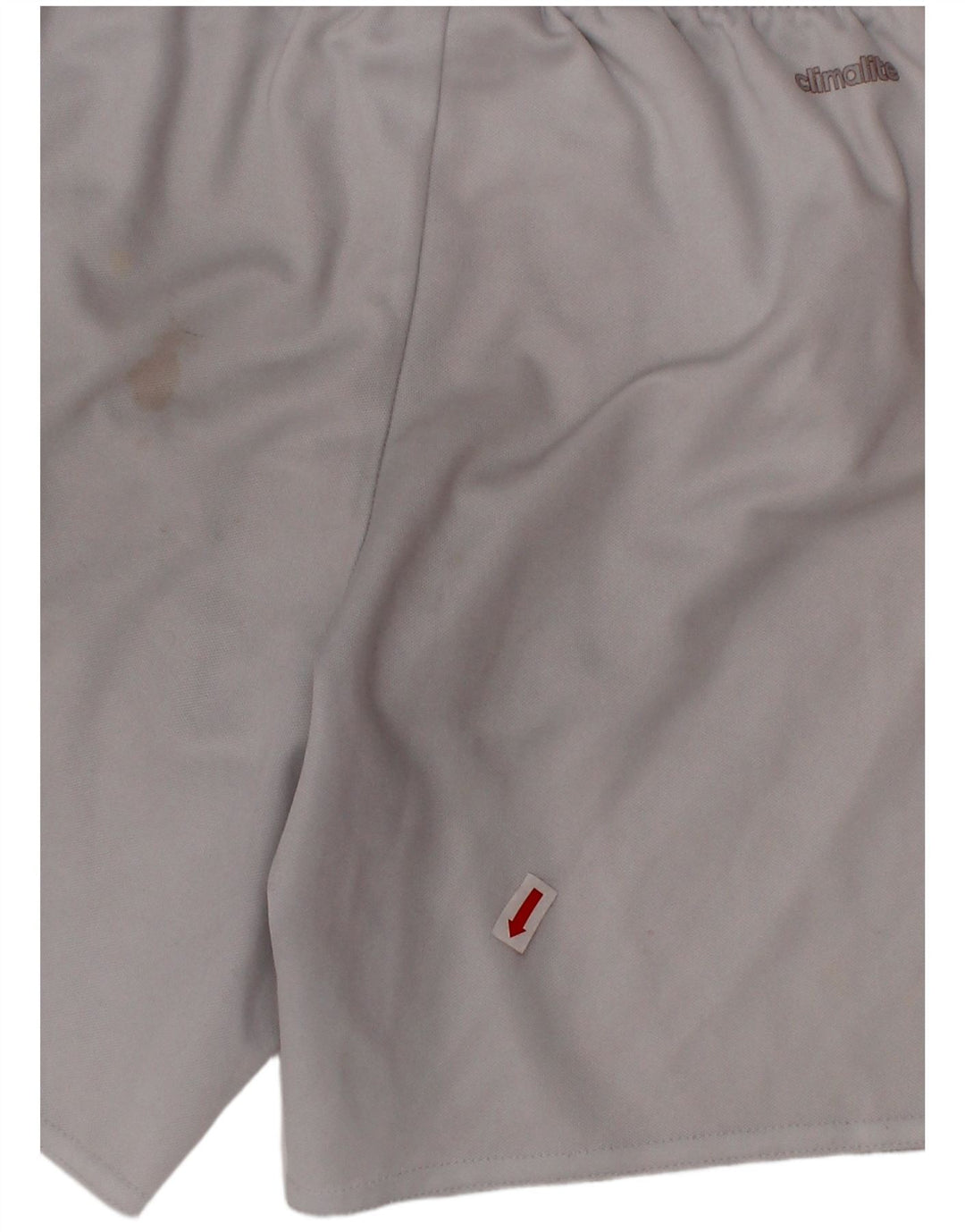 Pantaloncini sportivi ADIDAS Climalite da ragazzo 9-10 anni in poliestere bianco