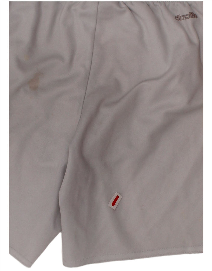 Pantaloncini sportivi ADIDAS Climalite da ragazzo 9-10 anni in poliestere bianco
