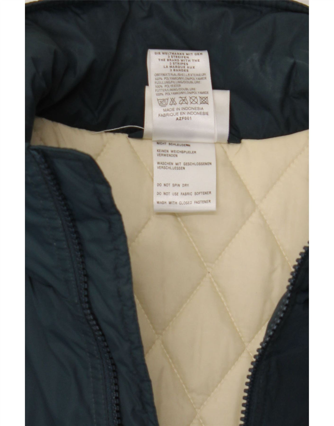 Giacca imbottita da uomo Adidas UK 38/40 media nylon blu navy