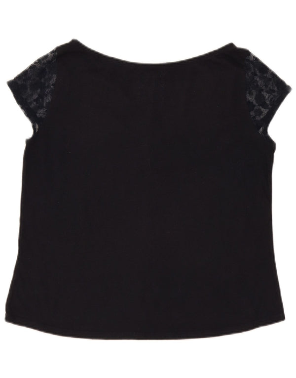 Camicetta da donna Hollister Top UK 14 Medium Navy Blue Floral