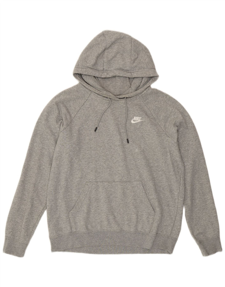 Maglione con cappuccio da donna NIKE UK 14 cotone grigio medio