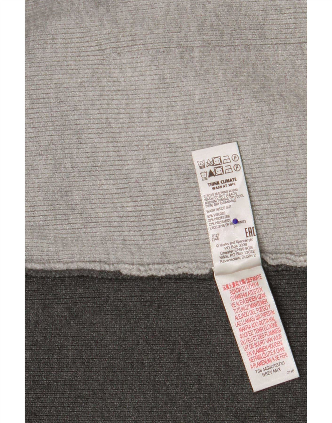 Maglione cardigan lungo da donna Marks & Spencer UK 10 piccolo grigio