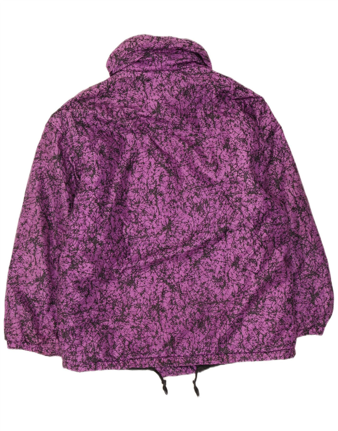 Giacca a vento vintage da donna con motivo astratto IT 44 viola medio