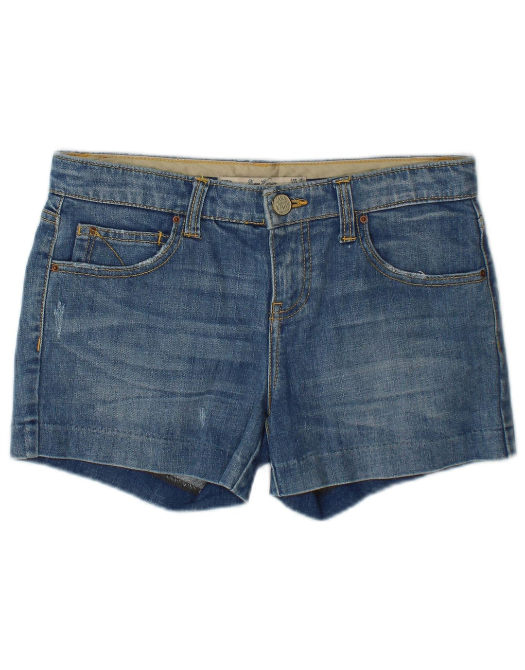 Pantaloncini di jeans da donna Zara EU 38 piccoli W28 blu