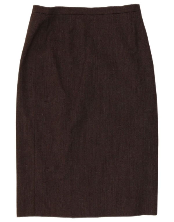 MAX MARA Womens Pencil Skirt EU 38 Medium W28 L26 Brown Wool