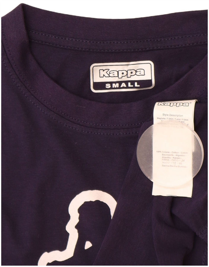 T-shirt grafica da uomo KAPPA Top Small in cotone blu navy