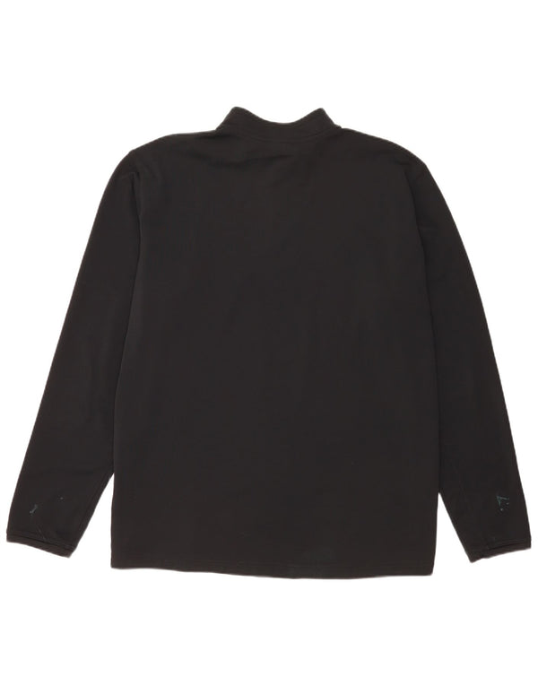 Maglia da tuta pullover con zip e collo Nike Dri Fit da uomo 2XL poliestere nero