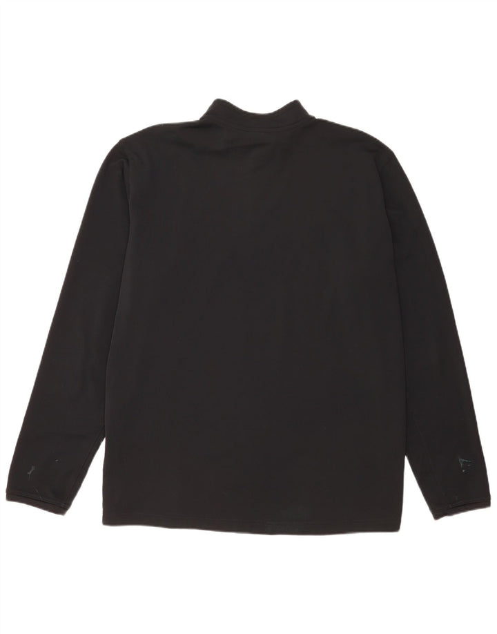Maglia da tuta pullover con zip e collo Nike Dri Fit da uomo 2XL poliestere nero