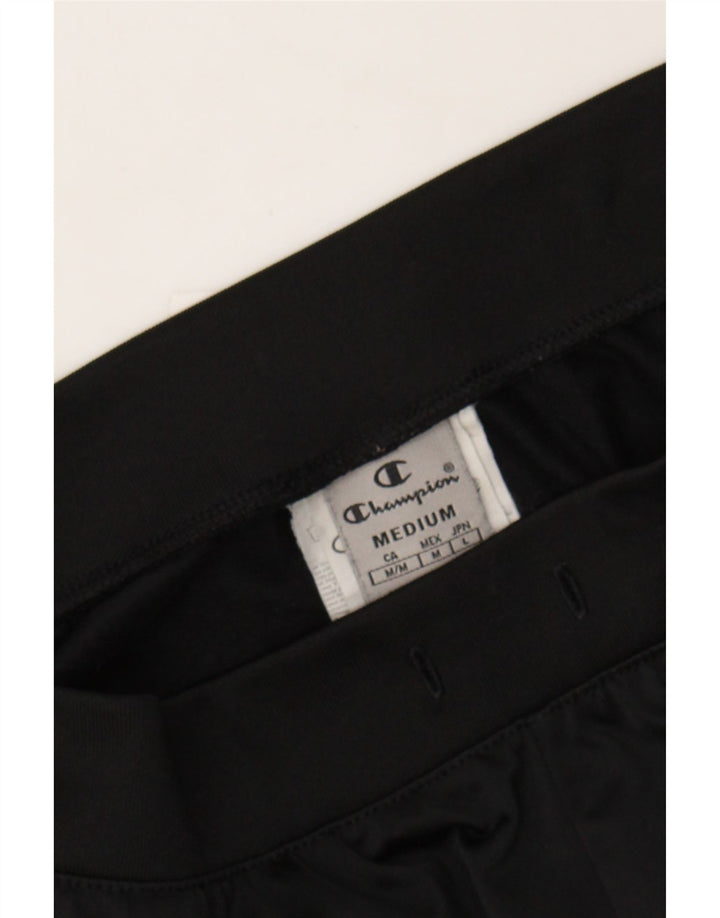 CHAMPION Womens Tracksuit Trousers Joggers UK 12 Medium Black Polyester Vintage Champion and Second-Hand Champion from Messina Hembry 