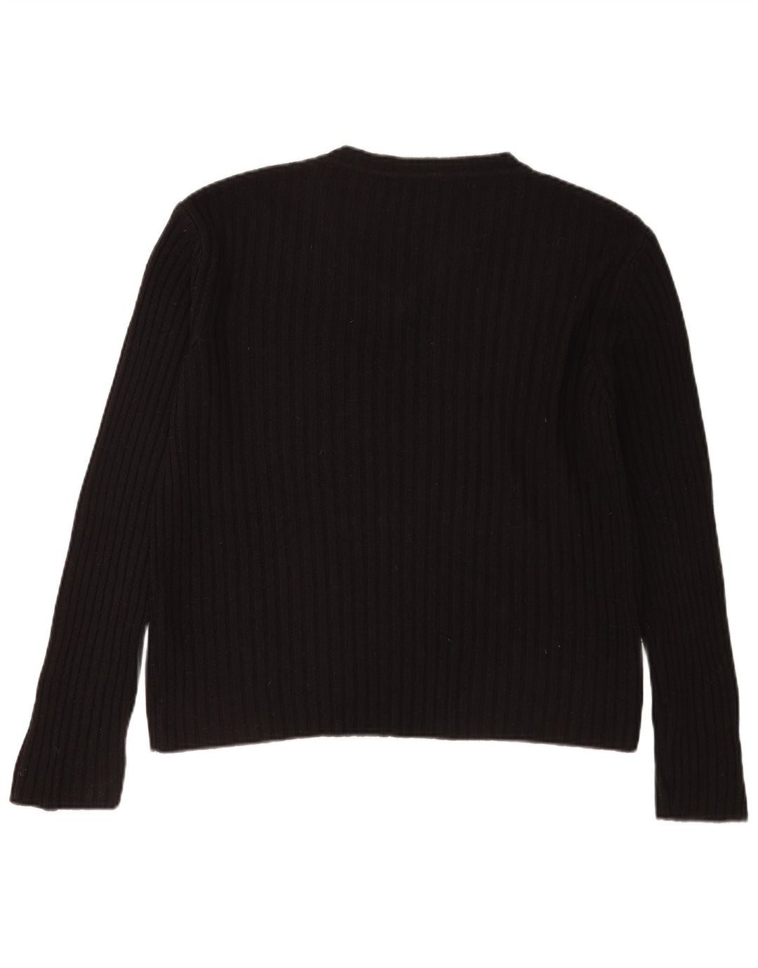 Maglione Zara da uomo con scollo a V grande in acrilico nero