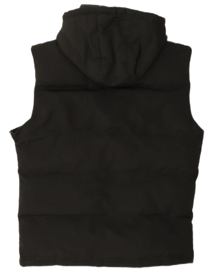 Gilet imbottito con cappuccio da uomo Superdry UK 40 grande poliestere nero
