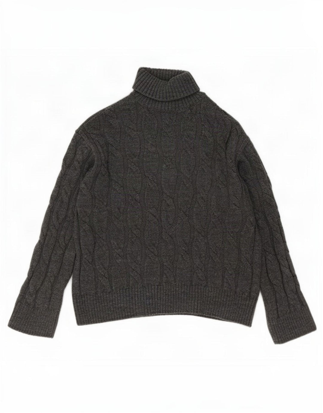 Maglione maglione a collo alto da donna Marks & Spencer UK 14 Acrilico grigio medio