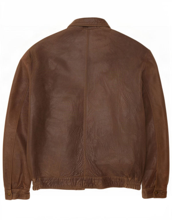 Pelletteria Giacca in Pelle da Uomo UK 42 XL Marrone