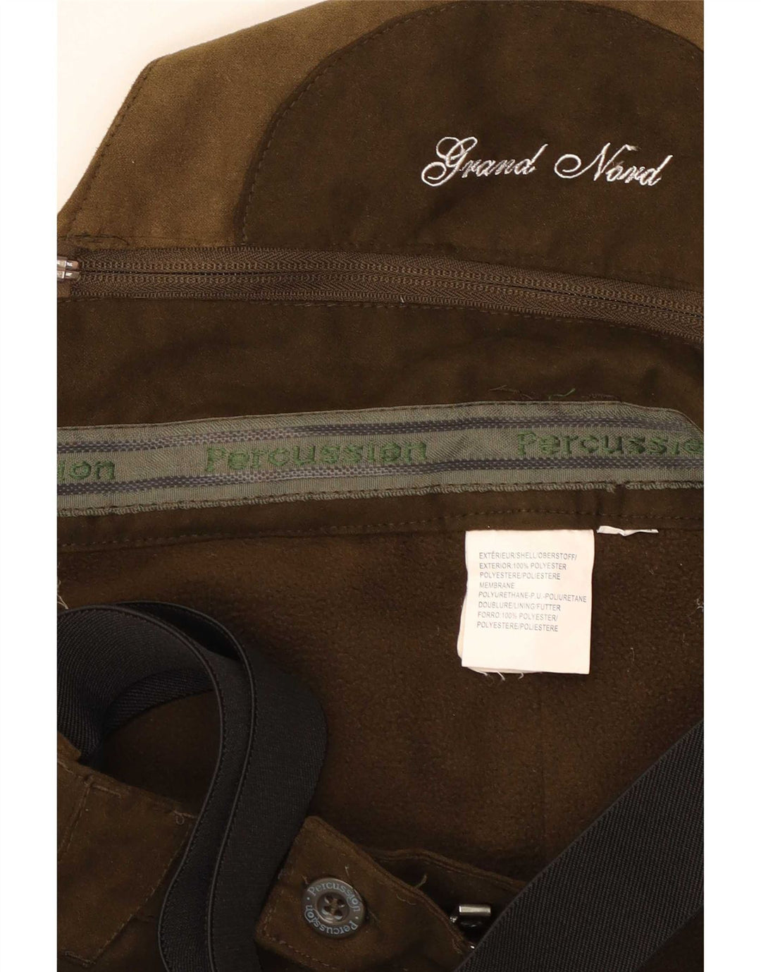 Pantaloni cargo da uomo con salopette Percussion W34 L31 color kaki
