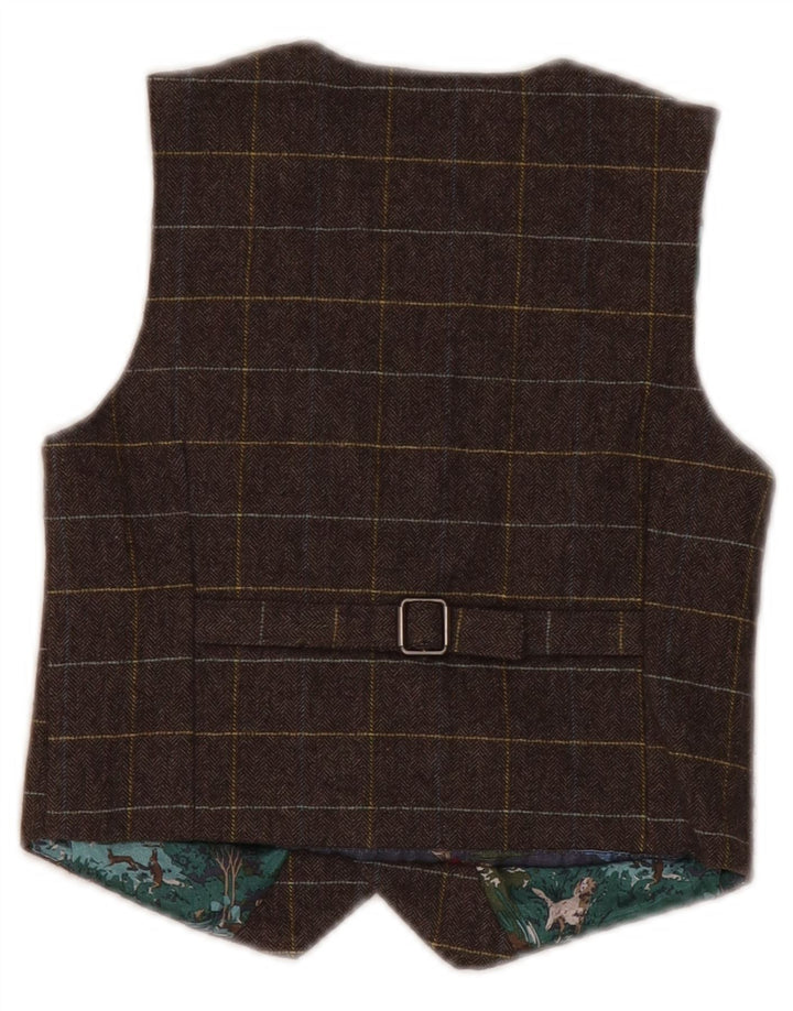 Gilet da bambino Monsoon 5-6 anni in lana a quadri marrone